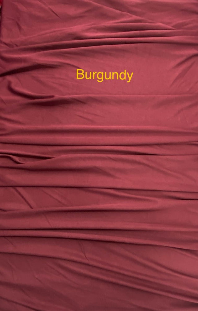 Stretch Lining Polyester Fabric - Burgundy, Matte Soft, 60" Width (1 Yard)
