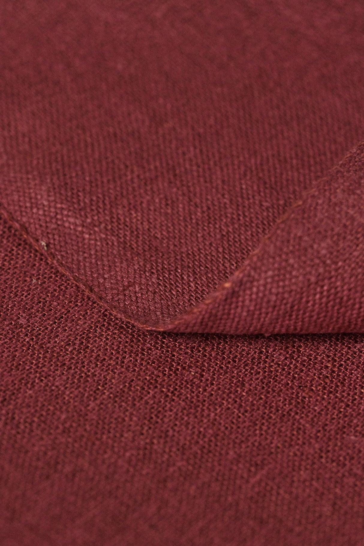 1 Yard Burgundy Linen Silk Blend Fabric Soft Finish Woven Midweight 54" Width