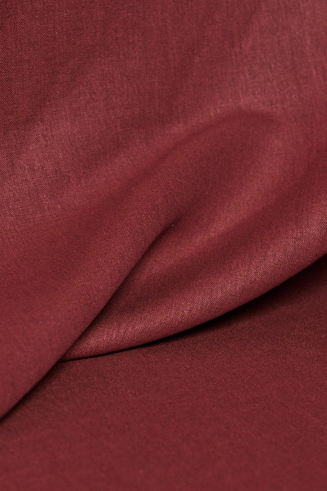 1 Yard Burgundy Linen Silk Fabric, Elegant Midweight Woven Material 54 Inches Wide