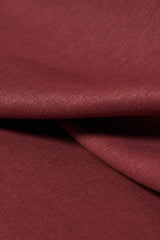 1 Yard Burgundy Linen Silk Blend Fabric Soft Finish Woven Midweight 54" Width