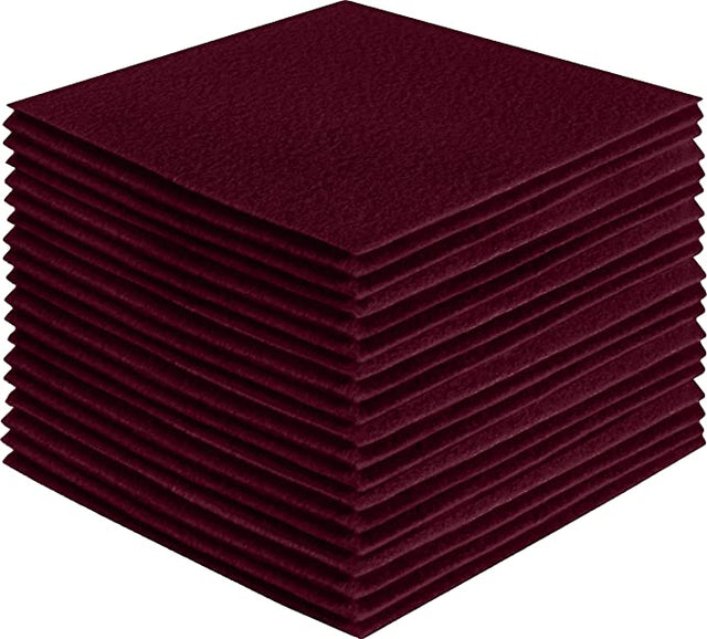 Acrylic Felt Craft Sheets Burgundy