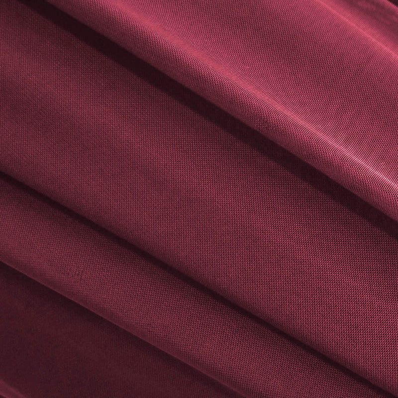 Burgundy Stretch Mesh Fabric
