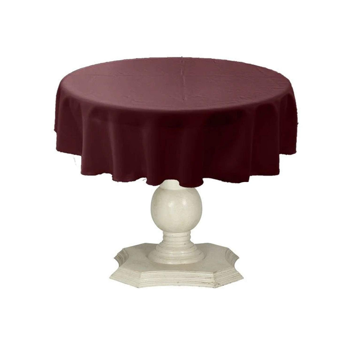 Tablecloth Dull Bridal Satin Fabric - Solid Color, 58" Round (1 Piece)