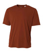 A4 N3142 Cooling Performance Crew Micro Poly Interlock Fabric - Burnt Orange, 4.0 Ounce, Moisture Wicking, Quick Stain Release (1 Piece)