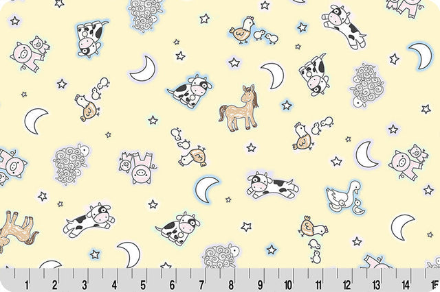 Polyester Cuddle Fabric Butter Goodnight Farm Dreamy Barn