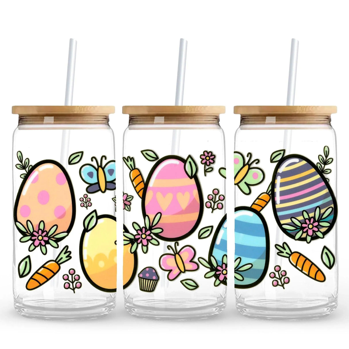 UV DTF Wrap - Butterflies & Easter Eggs (9.7" x4.3")