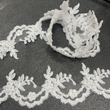 Beaded Corded Lace Trim 3" Wide