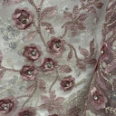 Beaded 3D Floral Lace Fabric 52" Wide