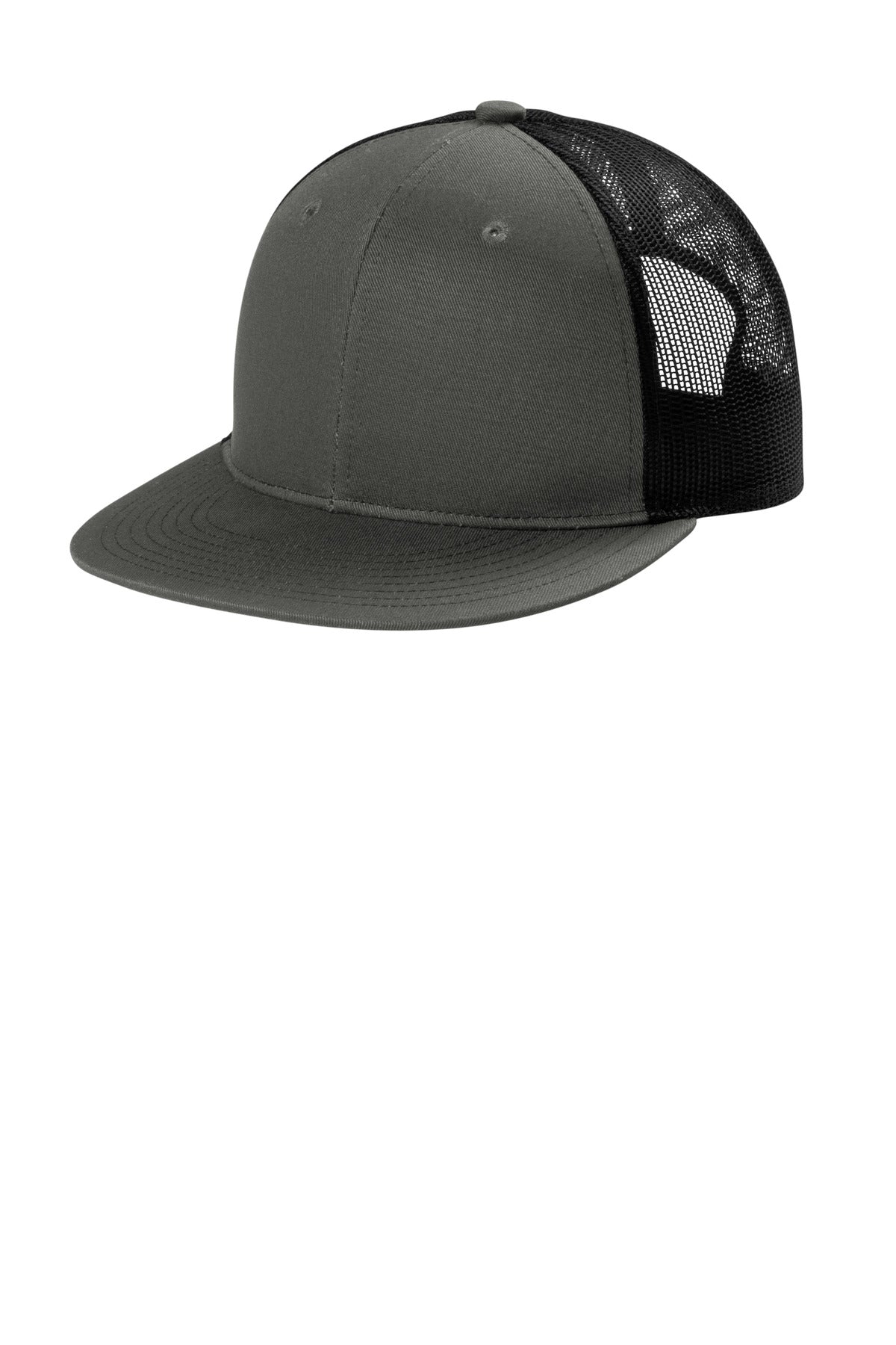 Port Authority® Snapback Flat Bill Trucker Cap