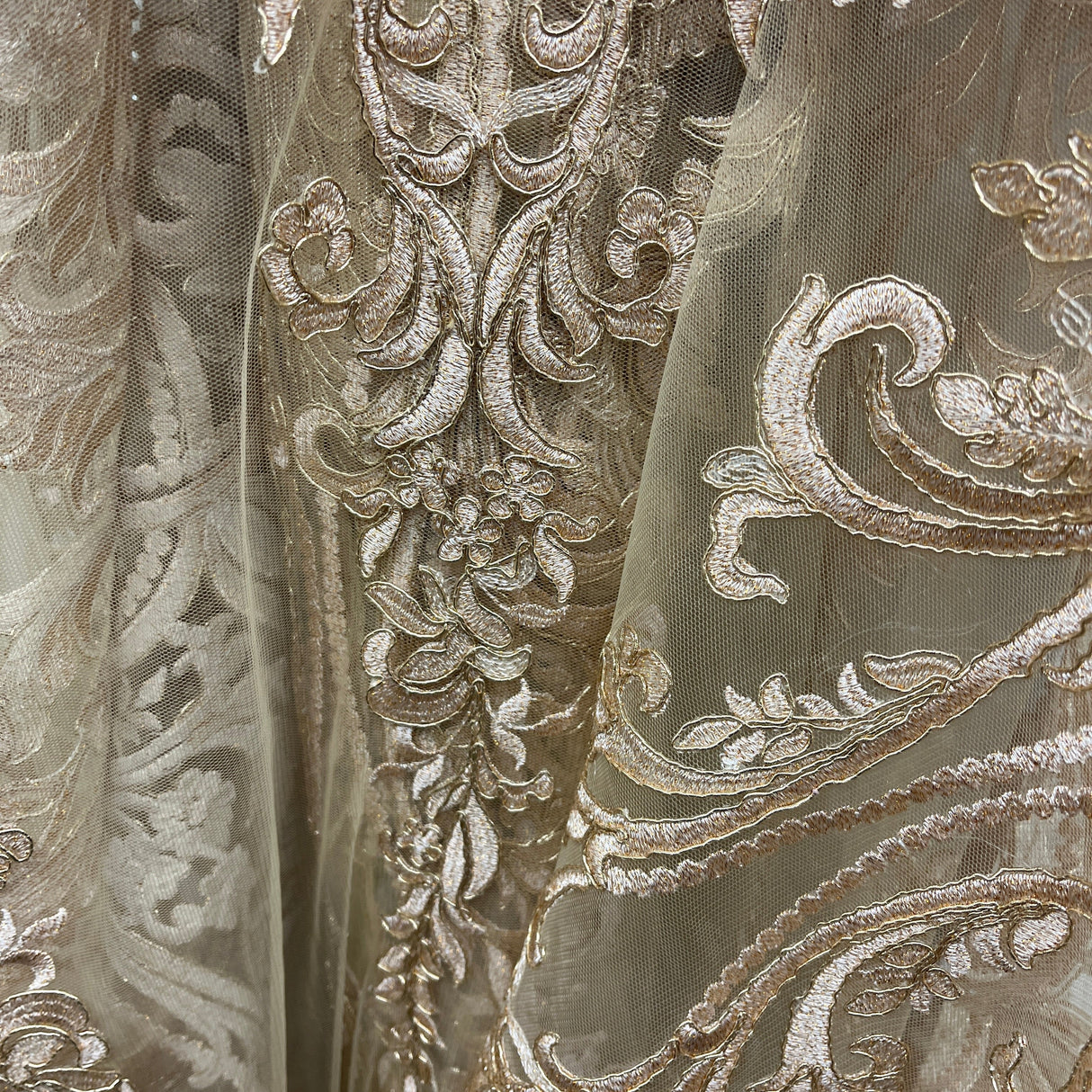 Embroidered Bridal Lace Fabric