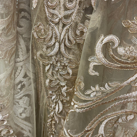 Embroidered Bridal Lace Fabric
