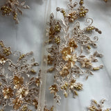 Beaded 3D Floral Lace Fabric