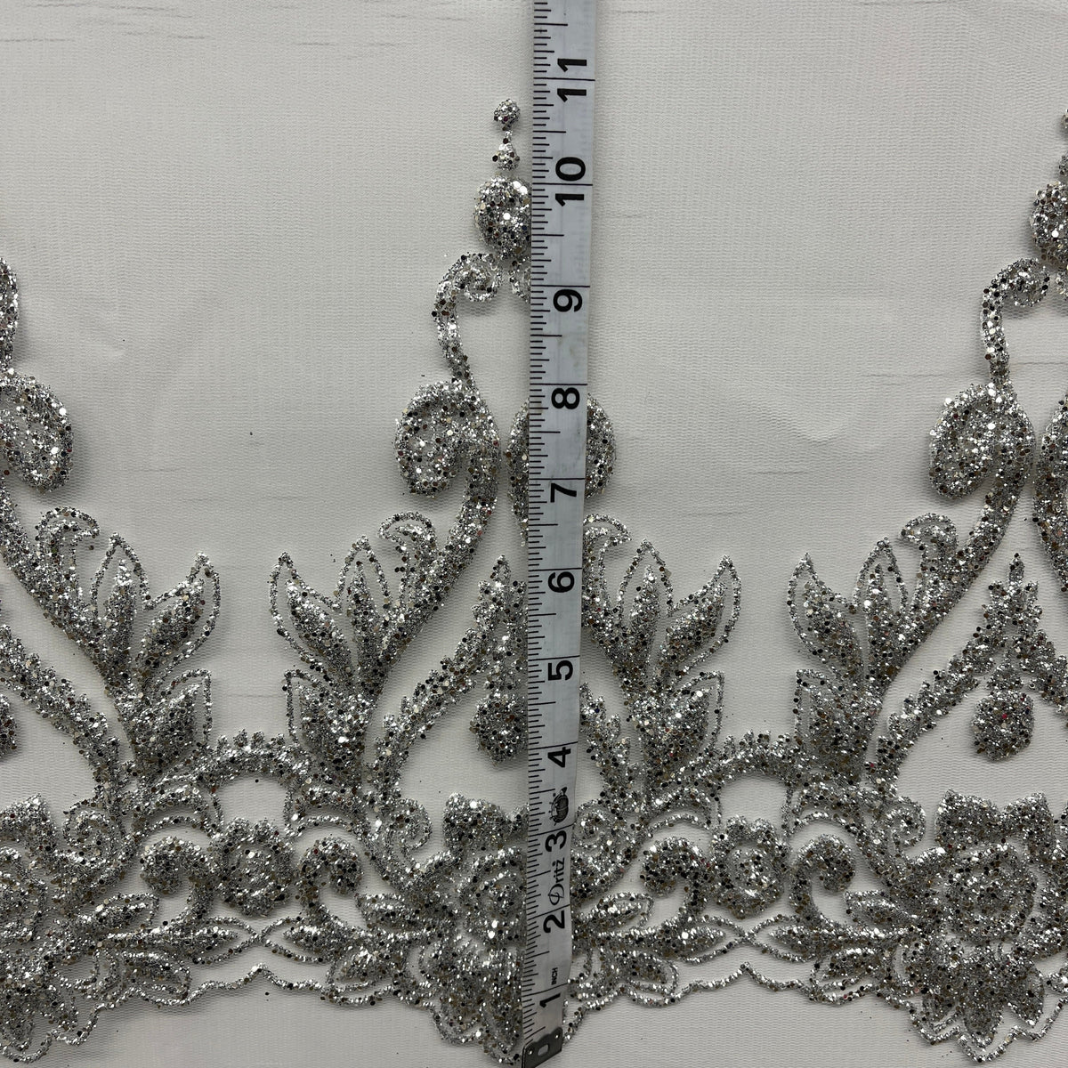 1 Yard Glitter Mesh Fabric 100% Polyester, Sparkling Sheer Lace Material