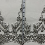 1 Yard Glitter Mesh Fabric 100% Polyester, Sparkling Sheer Lace Material
