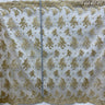 1 Yard - Corded Bridal Lace Fabric Embroidered on 100% Polyester Net Mesh - 53" Wide