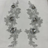 Embroidered Floral Lace Applique Gold