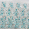 1 Yard Beaded 3D Floral Lace Fabric Embroidered on 100% Polyester Net Mesh