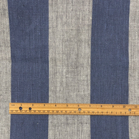 Pure Linen Yarn-Dyed Stripe Indigo
