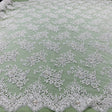 Beaded Lace Embroidered Mesh Ivory