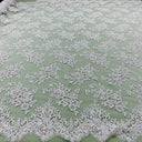 Beaded Lace Embroidered Mesh Ivory