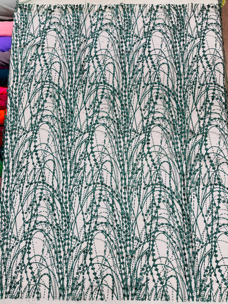 Galaxy Glitter Design Mesh Lace Polyester Fabric - Glitter Galaxy Pattern, 52-54" Width (1 Yard)