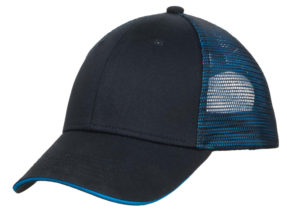 Port Authority® Double Mesh Snapback Sandwich Bill Cap.