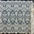 Beaded Corded Bridal Lace Fabric - Dark Ivory, Embroidered, 54" Wide (1 Yard)