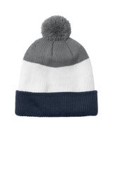 Port Authority® Cozy Striped Pom Beanie