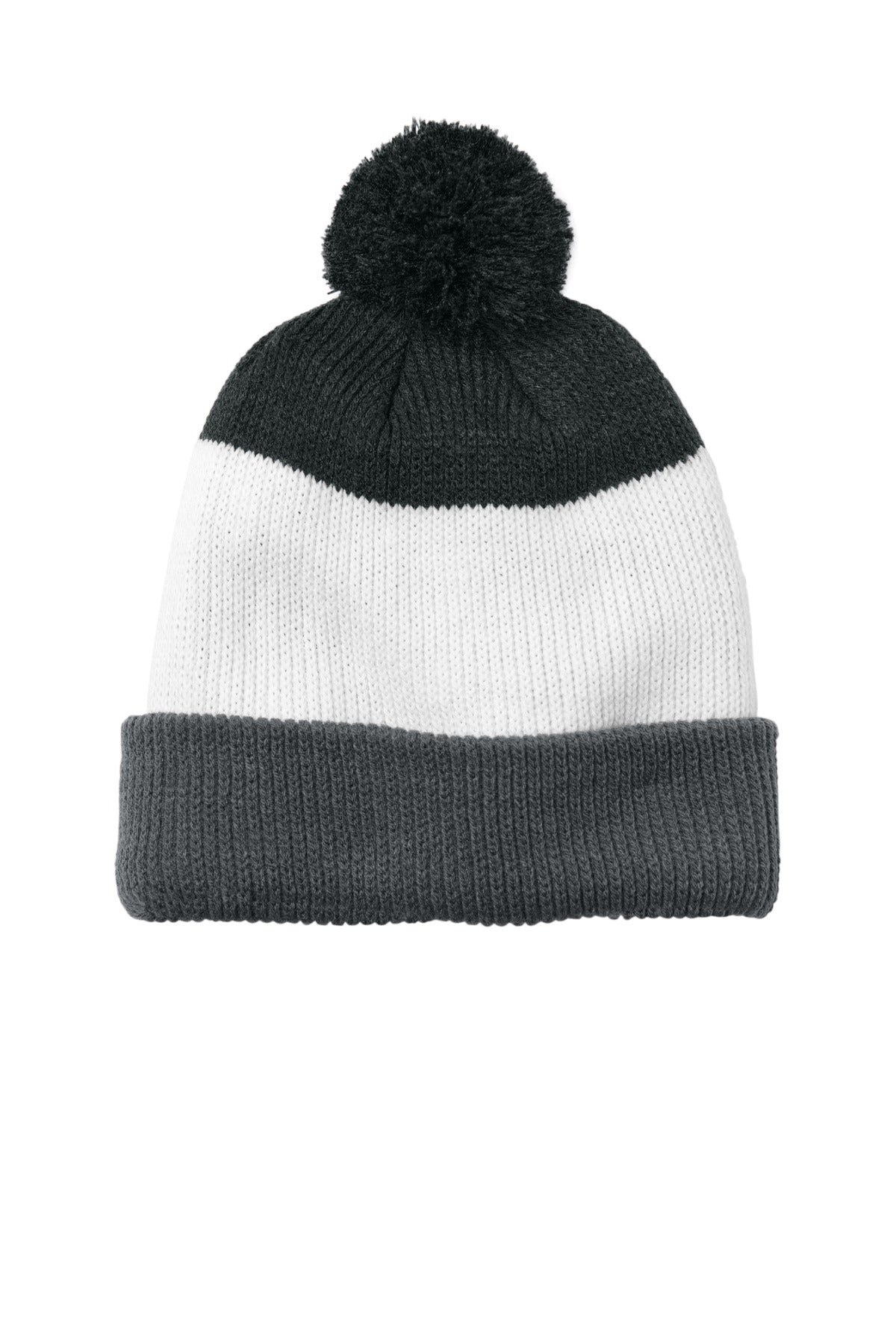 Port Authority® Cozy Striped Pom Beanie