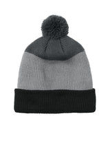 Port Authority® Cozy Striped Pom Beanie