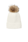Port Authority® Faux Fur Pom Beanie