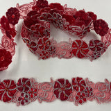 Beaded Corded Lace Trim 1.5" Wide