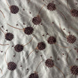 Carrie Silk Fabric - Embroidered Floral, 54" Width (1 Yard)