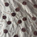Carrie Silk Fabric - Embroidered Floral, 54" Width (1 Yard)