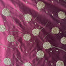 Carrie Silk Fabric - Embroidered Floral, 54" Width (1 Yard)