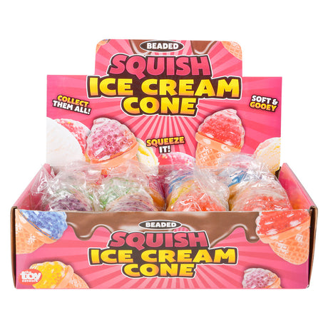 Squeezy Bead Ice Cream Cone (1 DZ)