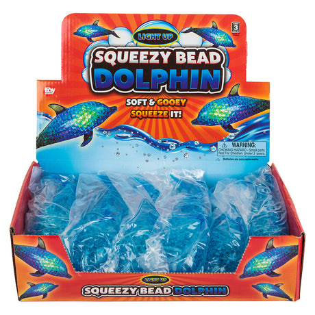 Light-Up Squeezy Bead Dolphin (12 PC Display)