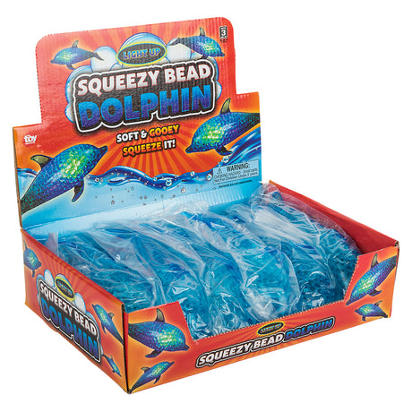 Light-Up Squeezy Bead Dolphin (12 PC Display)