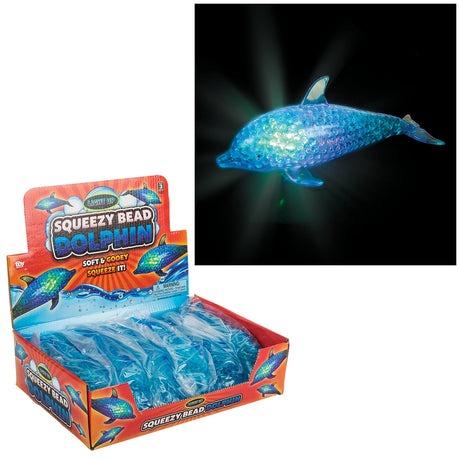 Light-Up Squeezy Bead Dolphin (12 PC Display)
