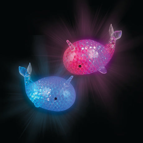 Light-Up Squeezy Bead Narwhal (12 PC Display)
