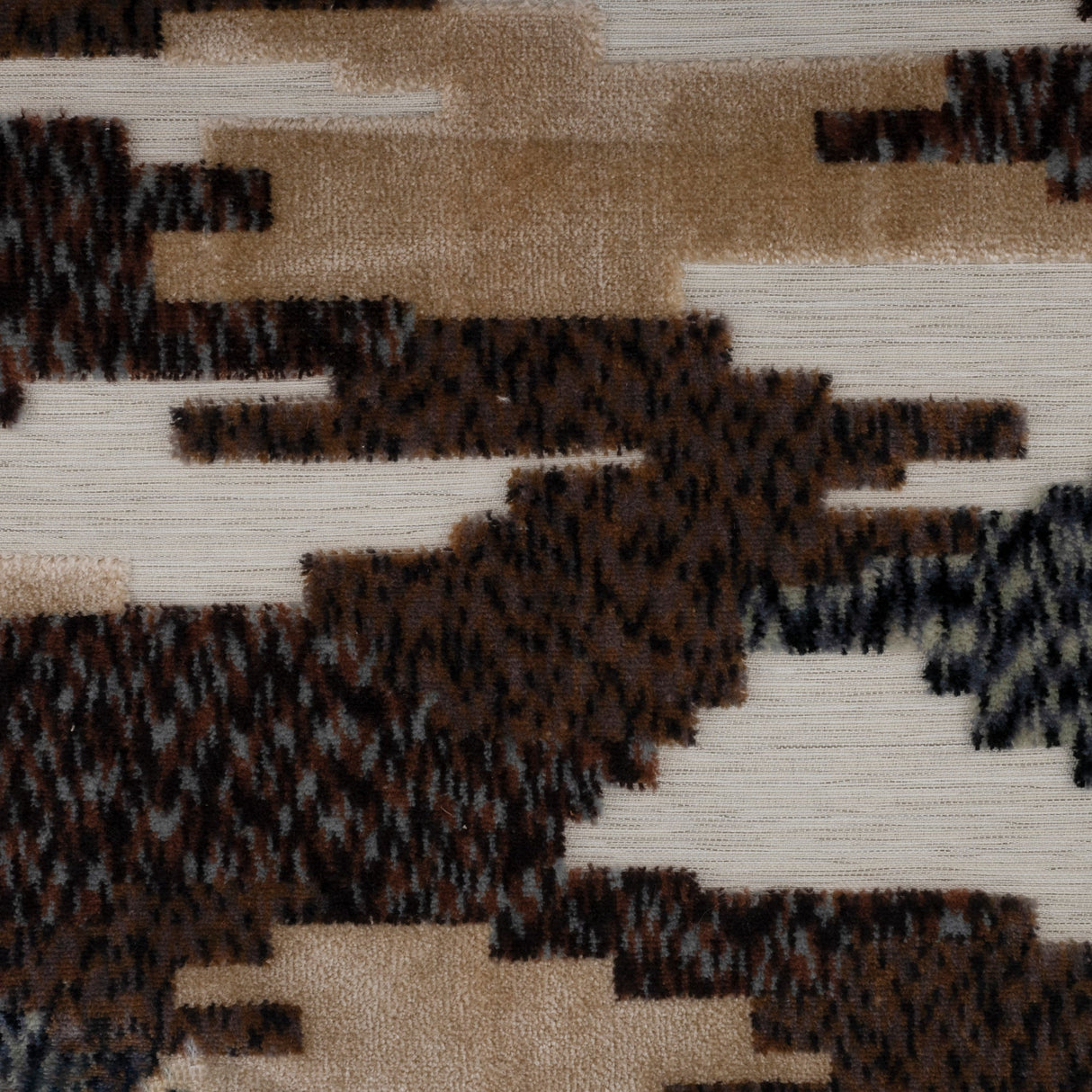 Cut Velvet Upholstery Fabric Cadiz Geometric Pattern