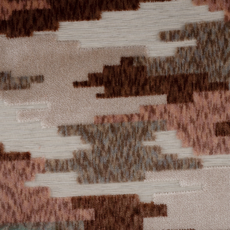 Cut Velvet Upholstery Fabric Cadiz Geometric Pattern