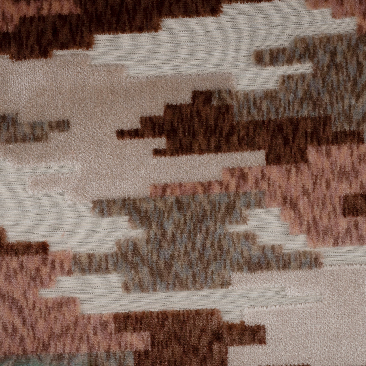 Cut Velvet Upholstery Fabric Cadiz Geometric Pattern