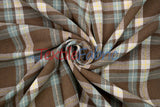 Plaid Flannel Fabric - 80 Percent Polyester 20 Percent Cotton, Plaid Pattern, 7 Oz, Soft Brushed Cotton Face (1 Yard)