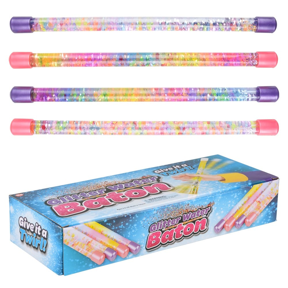Glitter Water Baton (12 PC Display)