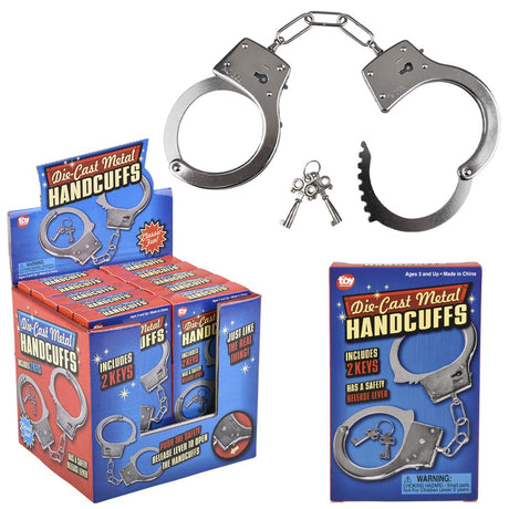 Die-Cast Metal Handcuffs Display Box (12 PC Display)