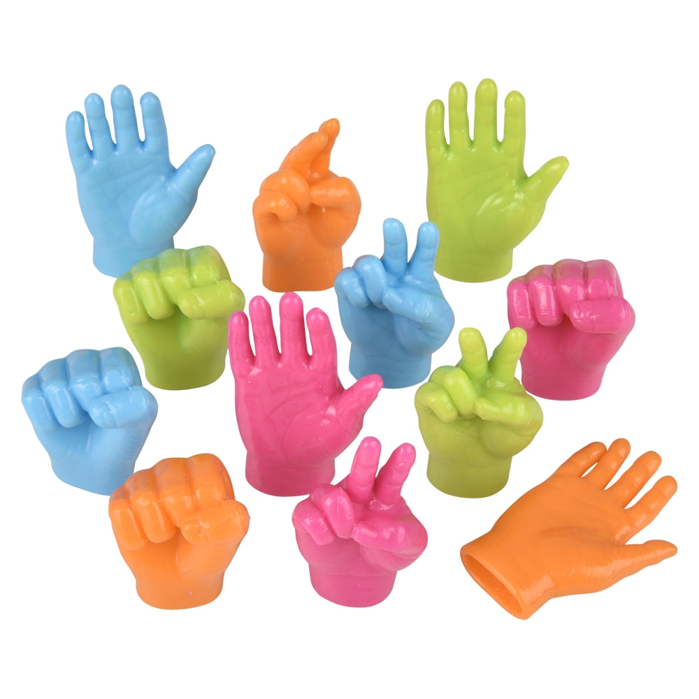 Neon Hand Finger Puppets 2.5"