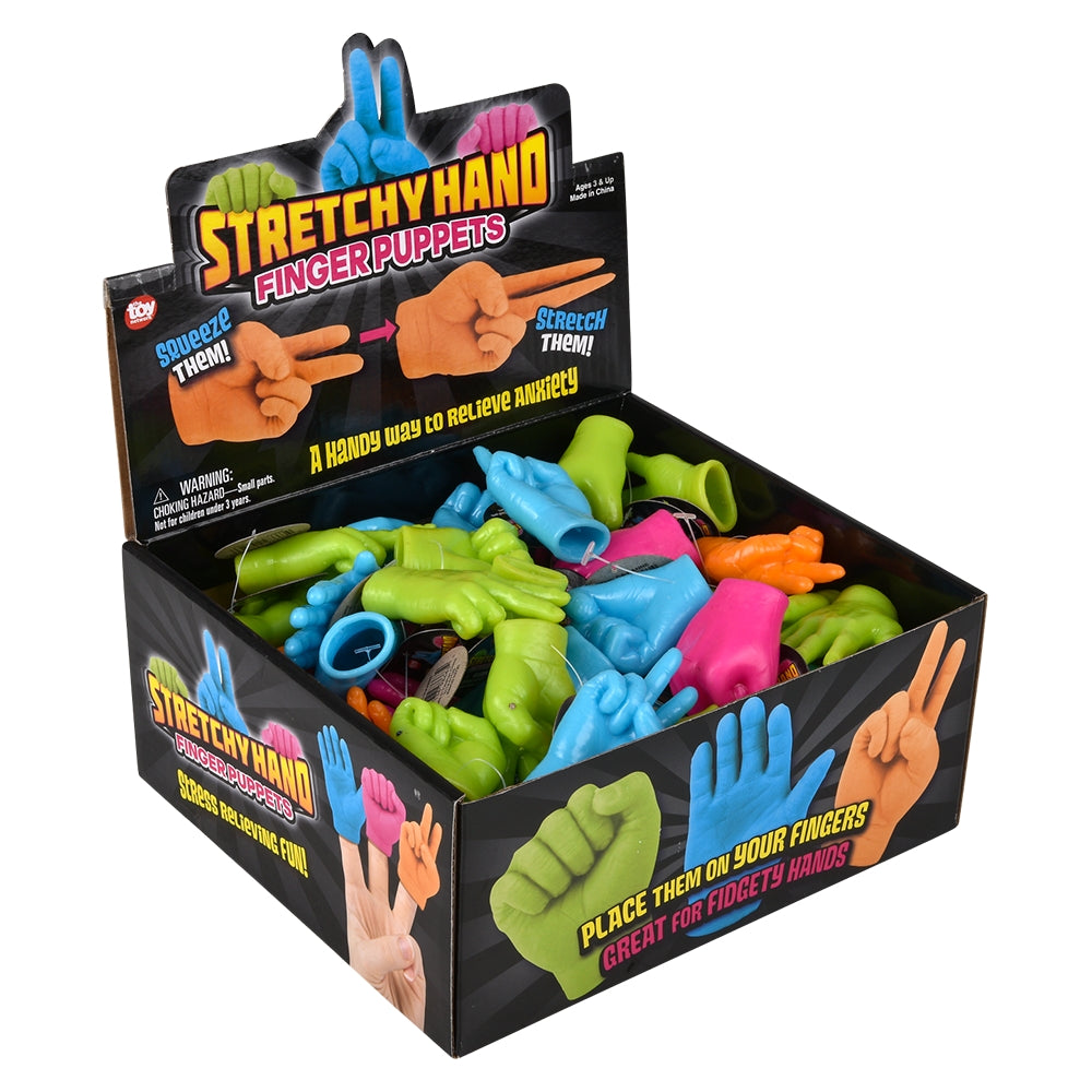 Neon Hand Finger Puppets 2.5"