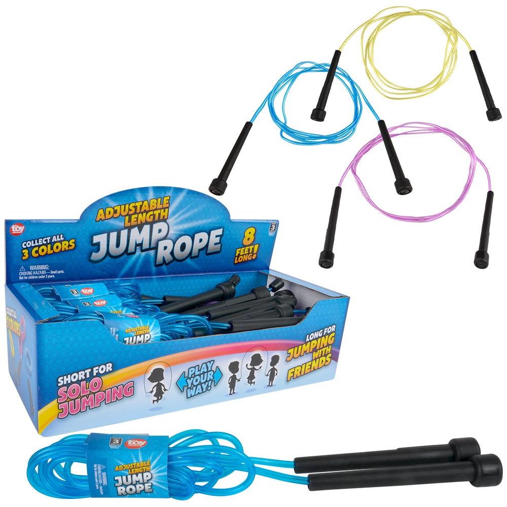 Jump Rope Adjustable Length 12ct Display