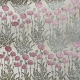 Camelia Floral Cut Velvet Fabric - Damask Floral Design, 56" Width (1 Yard)